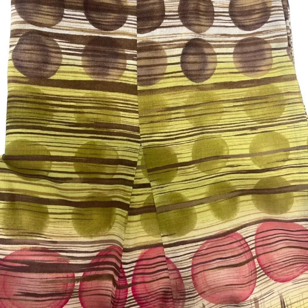 Talbots Women's Vintage Multicolor A-line pleated ruffle Skirt Size Petite 6